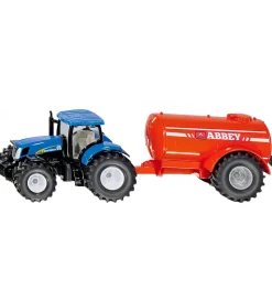 Siku Traktor m. Gylletank - New Holland T7070 - 1:50 - Blå/Orang