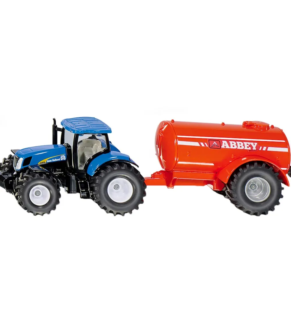 Siku Traktor m. Gylletank - New Holland T7070 - 1:50 - Blå/Orang