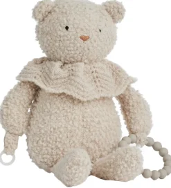 Smallstuff Aktivitets bamse - Uld - 35 cm - Nature