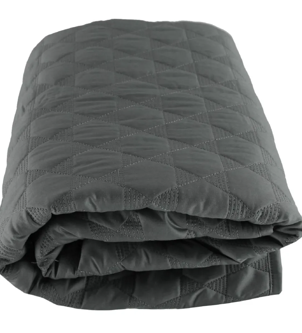 Smallstuff Legetæppe - 100x100 - Quiltet Koksgrå m. Stjerner