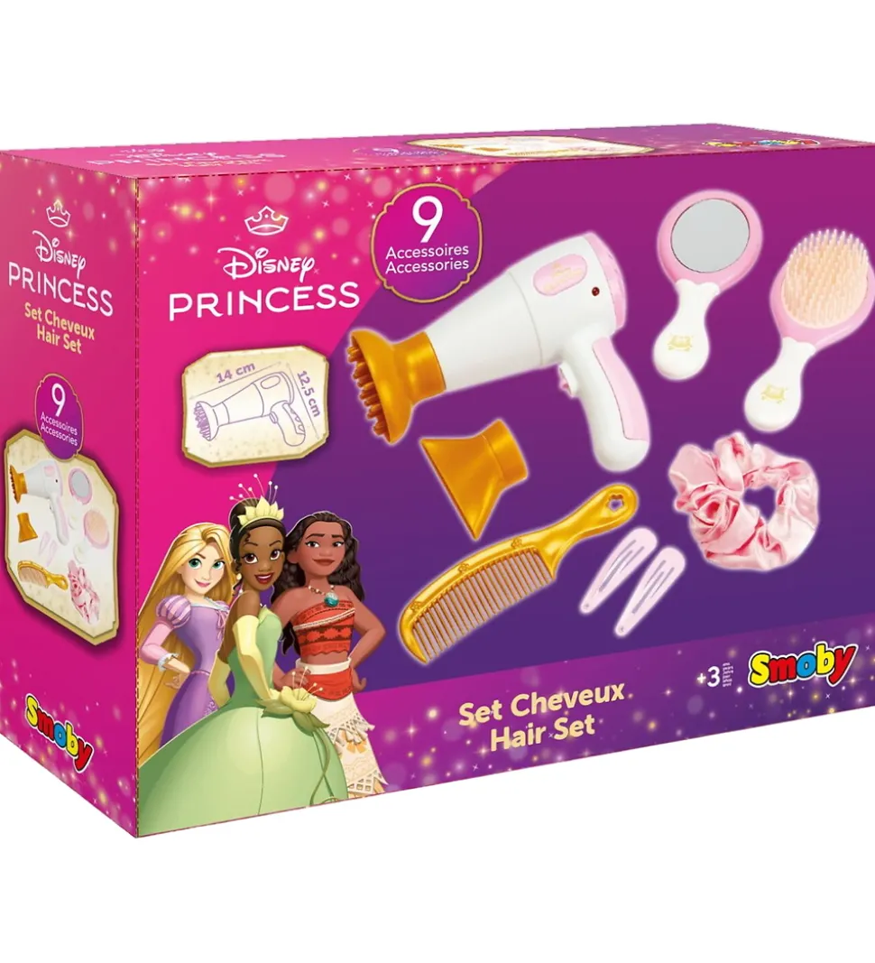 Smoby Hårstylingsæt - Disney Princess - 9 dele