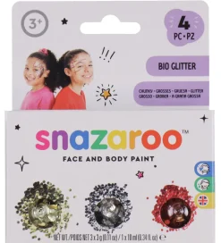 Snazaroo Sminke - BIO Glitter Chunky - 3 stk. - Guld/Sølv/Pink