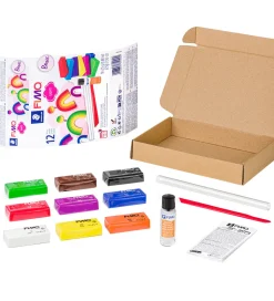Staedtler FIMO Modellervoks m. Værktøj - Soft - 12 Dele - 9x25 g