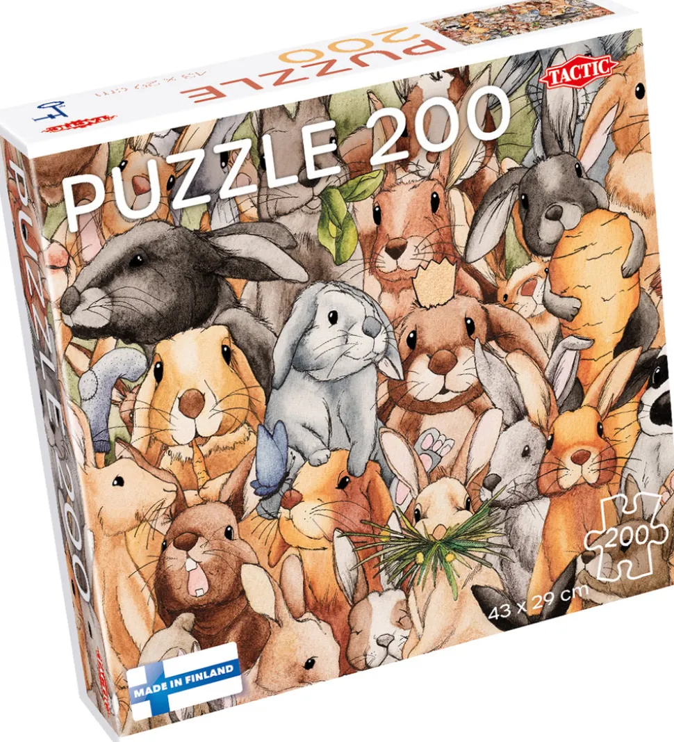 TACTIC Puslespil - 200 Brikker - 43x29 cm - Kaniner