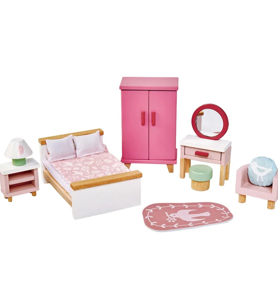 Tender Leaf Trælegetøj - Dukkehusmøbler - Soveværelse