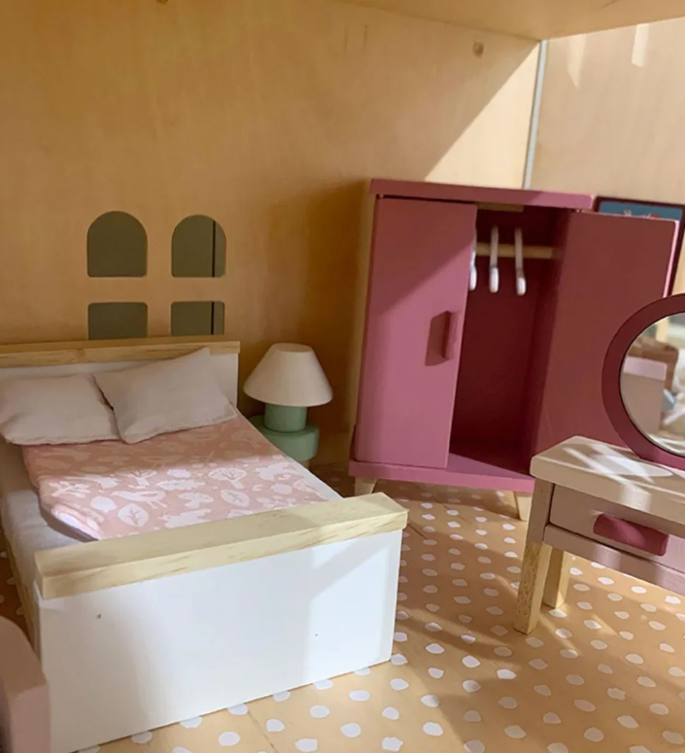 Tender Leaf Trælegetøj - Dukkehusmøbler - Soveværelse