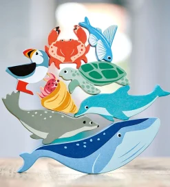 Tender Leaf Trælegetøj - Havdyr - Multifarvet