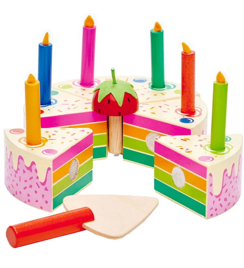 Tender Leaf Trælegetøj - Lagkage Med Lys - Regnbue