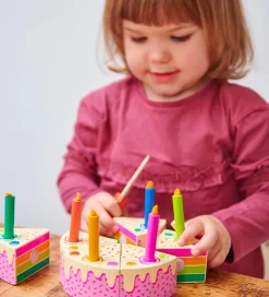 Tender Leaf Trælegetøj - Lagkage Med Lys - Regnbue