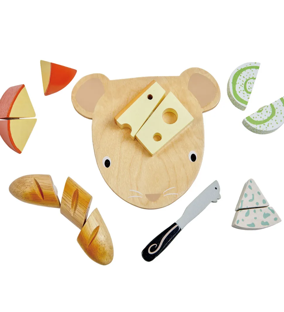 Tender Leaf Trælegetøj - Skærebræt med Ost - 15 Dele