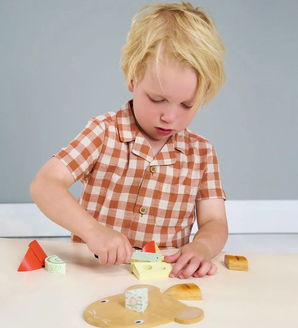 Tender Leaf Trælegetøj - Skærebræt med Ost - 15 Dele