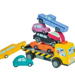 Tender Leaf Trælegetøj - Stablebiler - Biltransport