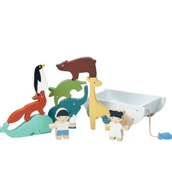 Tender Leaf Trælegetøj - Trækvogn Med Figurer