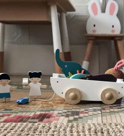 Tender Leaf Trælegetøj - Trækvogn Med Figurer