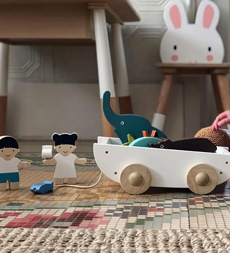 Tender Leaf Trælegetøj - Trækvogn Med Figurer