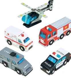 Tender Leaf Trælegetøj - Udrykningskøretøjer - 5 Dele