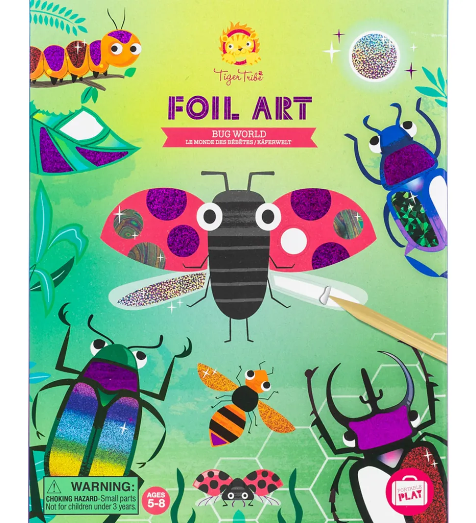 Tiger Tribe Kreasæt - Foil Art - Bug World