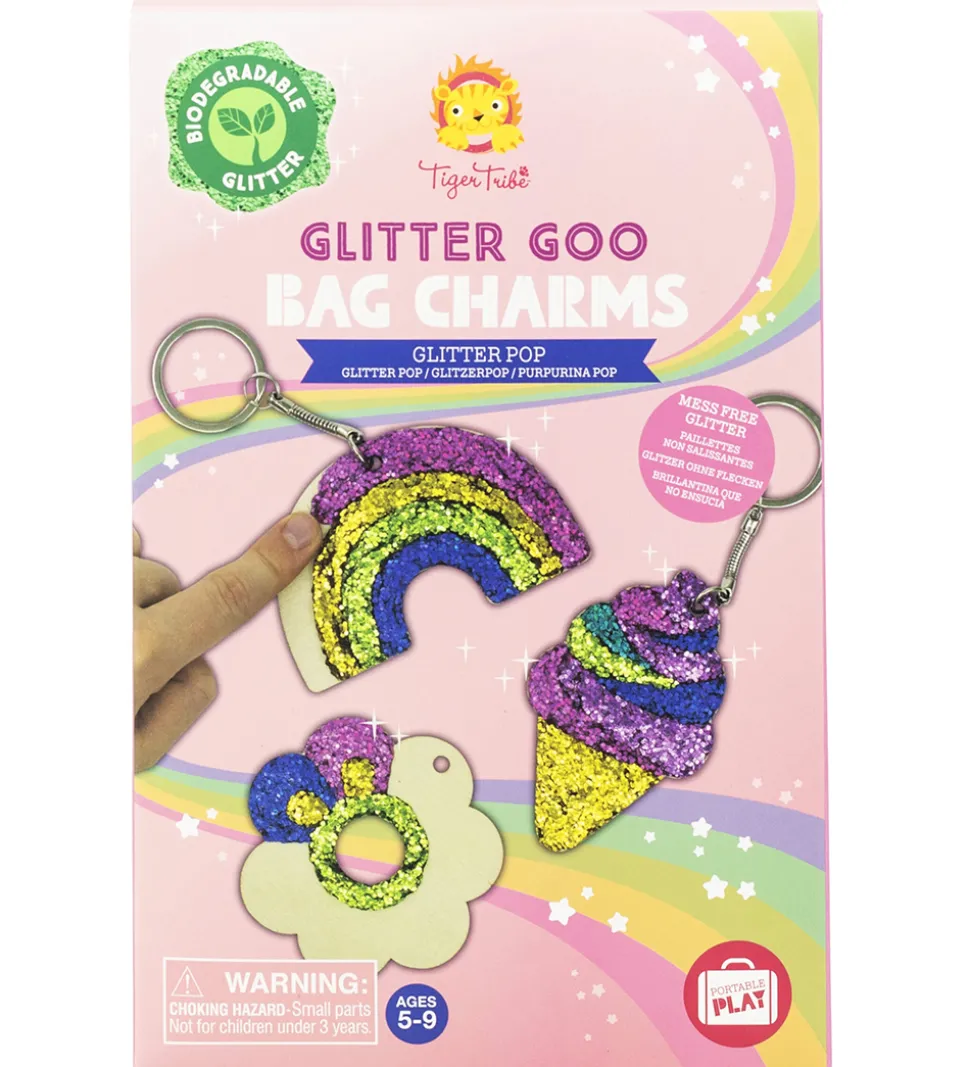 Tiger Tribe Kreasæt - Glitter Goo Bag Charms - Glitter Pop