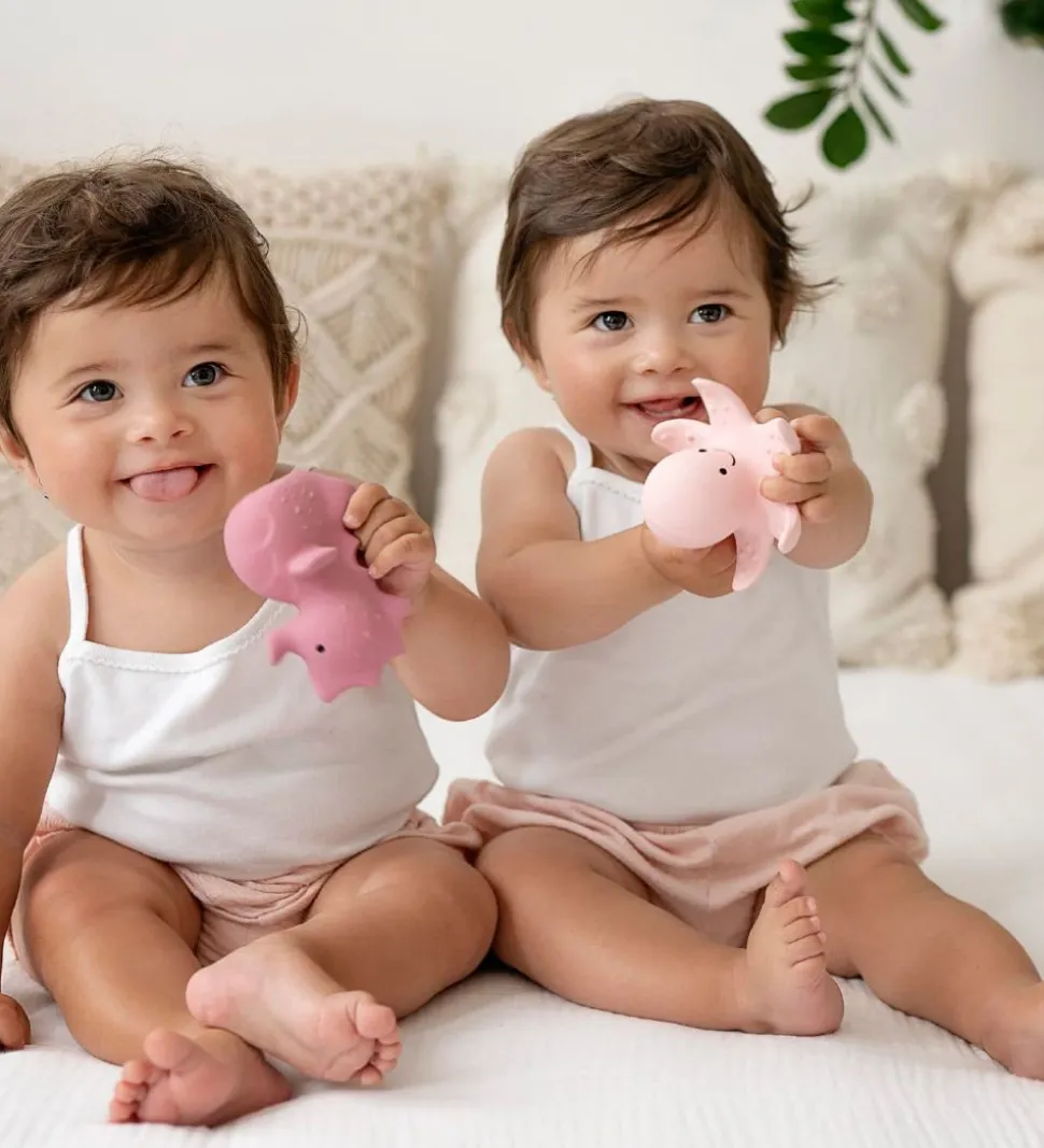 Tikiri Bidedyr - Naturgummi - Søhest - Rosa