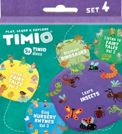 TIMIO Disksæt 4 - Børnesange, Eventyr, Dinosaurer og Insekter
