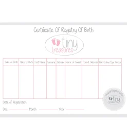 Tiny Treasures Dukke m. Blond Hår - Pink Bunny Baby