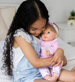 Tiny Treasures Dukke m. Blond Hår - Pink Bunny Baby