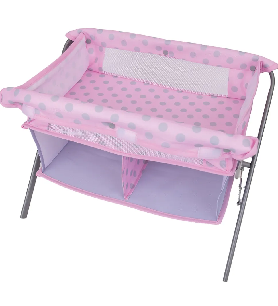 Tiny Treasures Puslebord Til Dukke - Folding Changing Table Cot