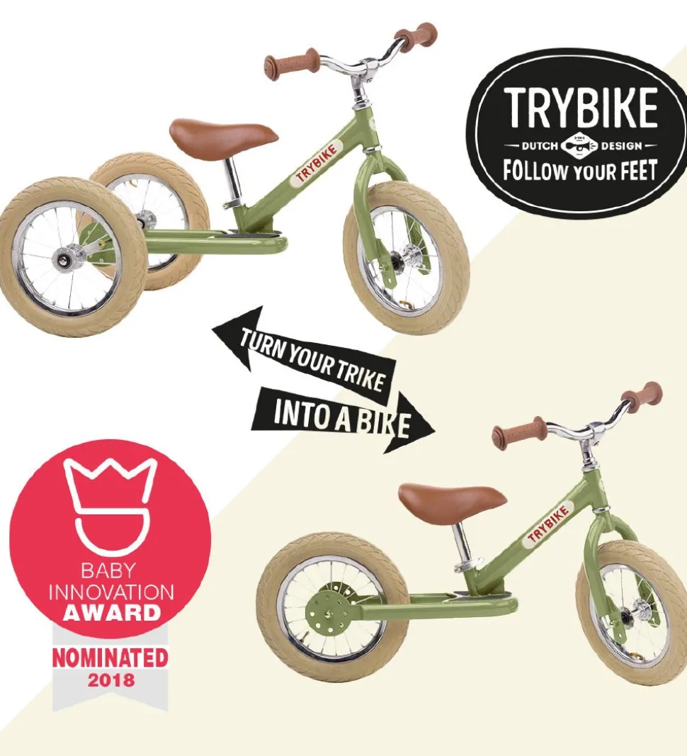 TryBike Løbecykel - Steel - Grå