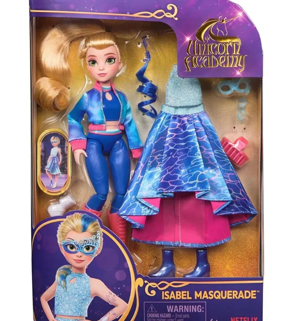 Unicorn Academy Dukke - 24 cm - Isabel Masquerade
