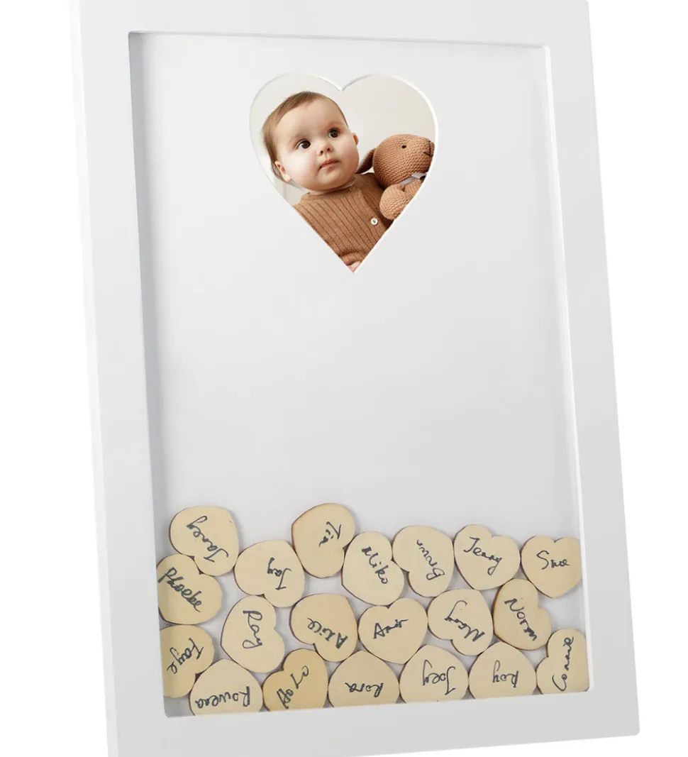 Vanilla Copenhagen Gæstebog - Ramme m. Hjerte - Hvid