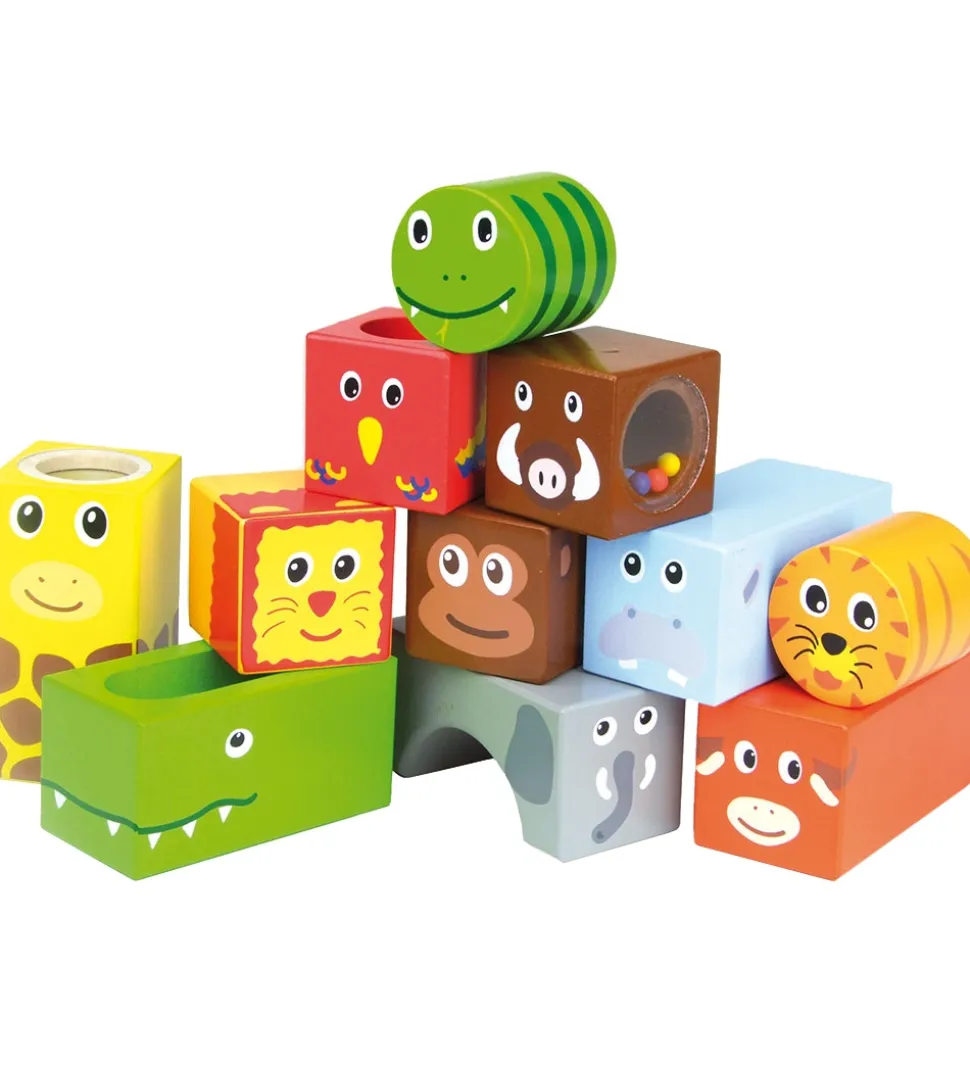 Vilac Klodser m. Lyd - Træ - 11 Dele - Jungledyr