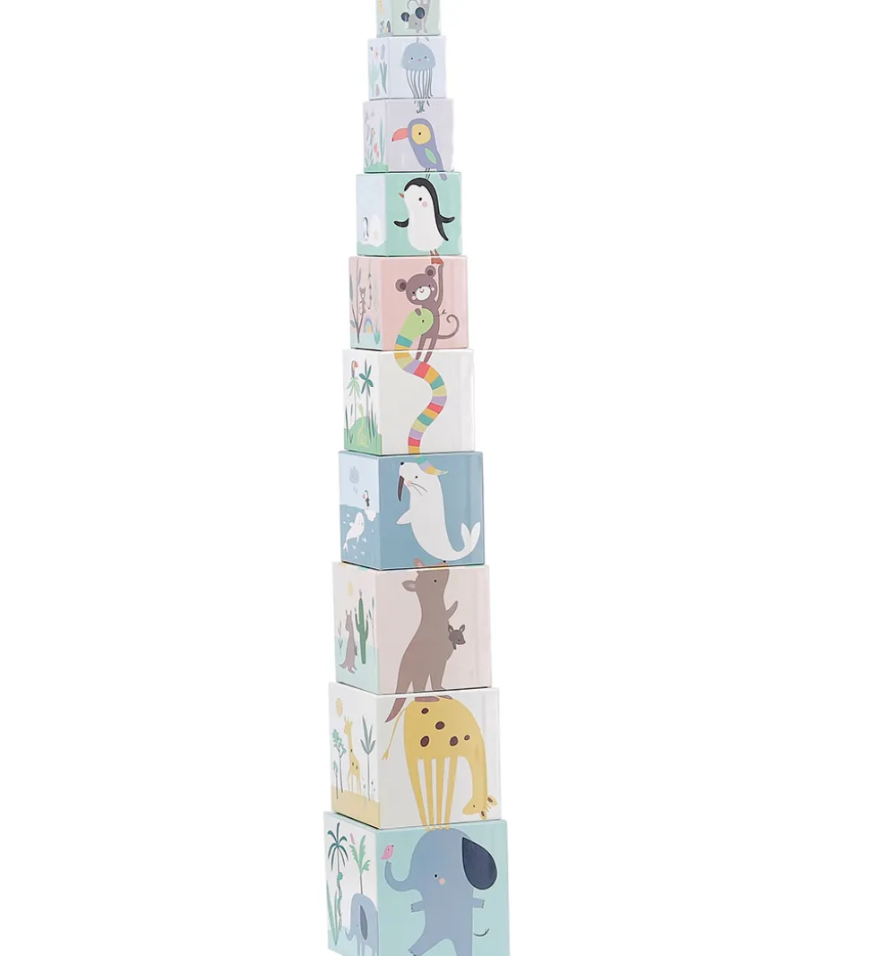 Vilac Legetøj - Stableklodser - Verdens Dyr
