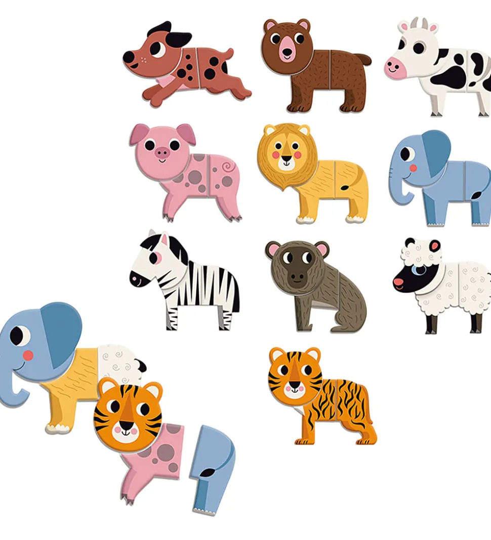 Vilac Magneter - Træ - 30 stk - 10 Sjove Dyr