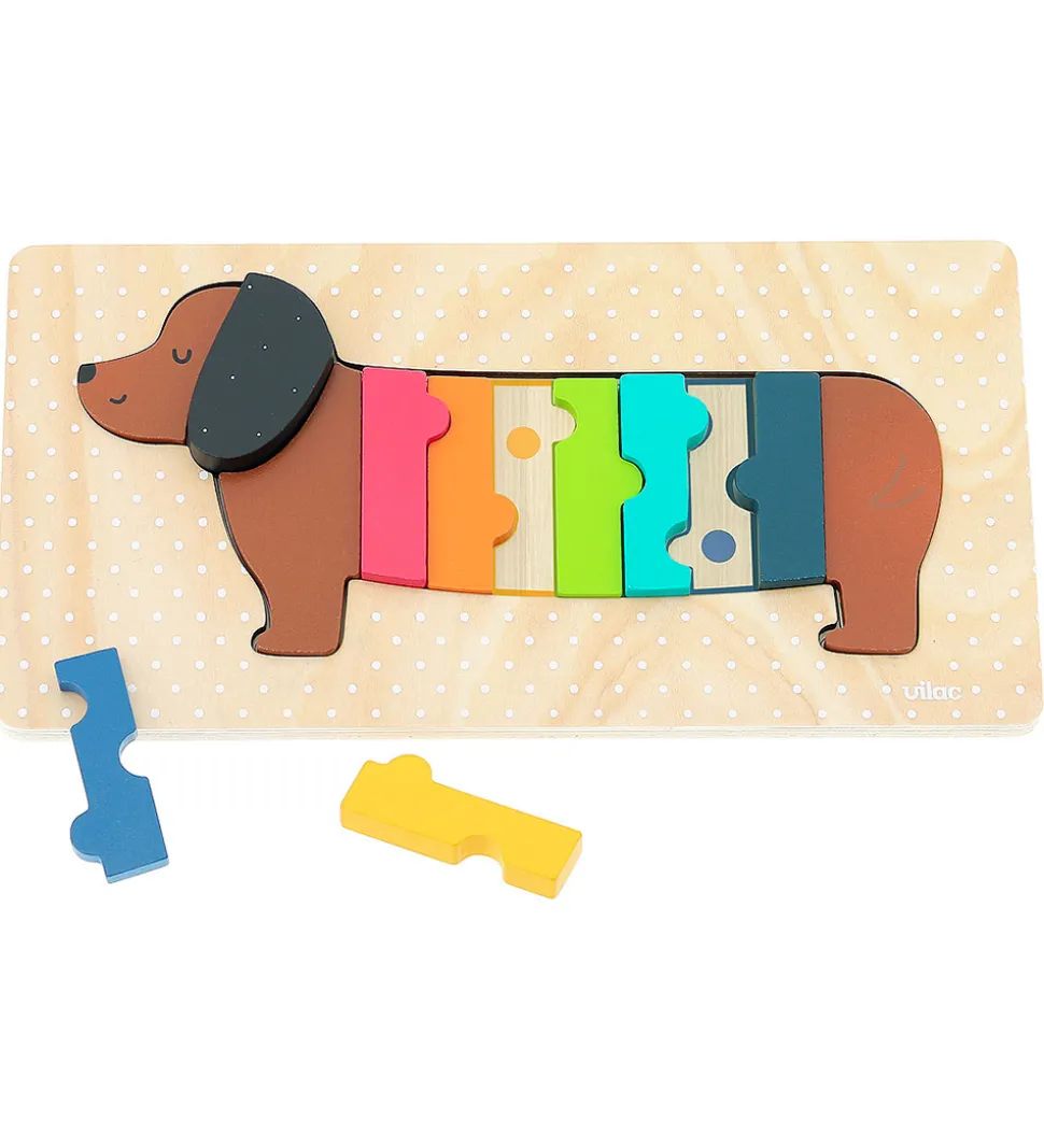 Vilac Puslespil - Træ - 11 Brikker - Hund