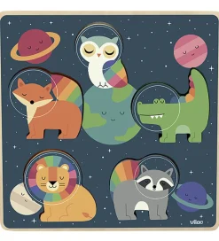 Vilac Puslespil - Træ - 5 Brikker - Rummet