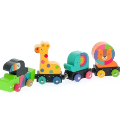 Vilac Tog - Træ - 8 Dele - Tog Med Dyr