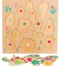 Vilac træpuslespil - 12 Brikker - Grøntsager