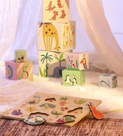 Vilac træpuslespil - 12 Brikker - Grøntsager