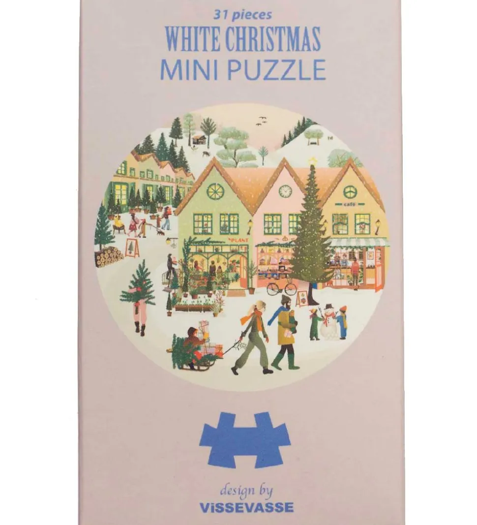 Vissevasse Puslespil - Mini - 11x11 cm - White Christmas