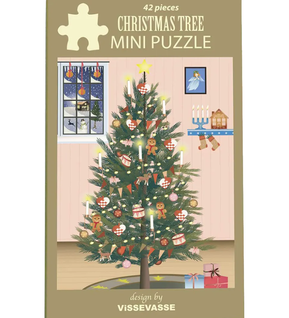 Vissevasse Puslespil - Mini - 10x13 cm - 42 Brikker - Christmas