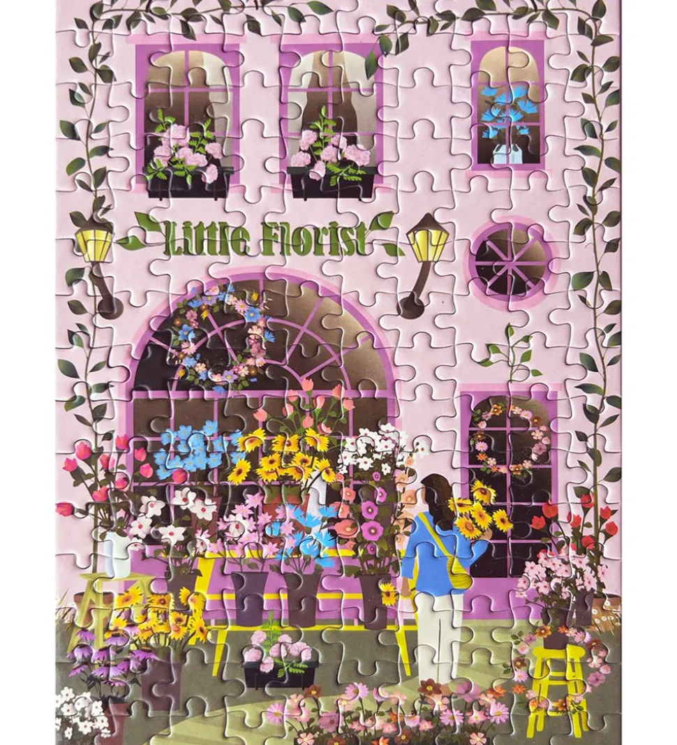 Vissevasse Puslespil - 15x21 cm - 150 Brikker - Little Florist