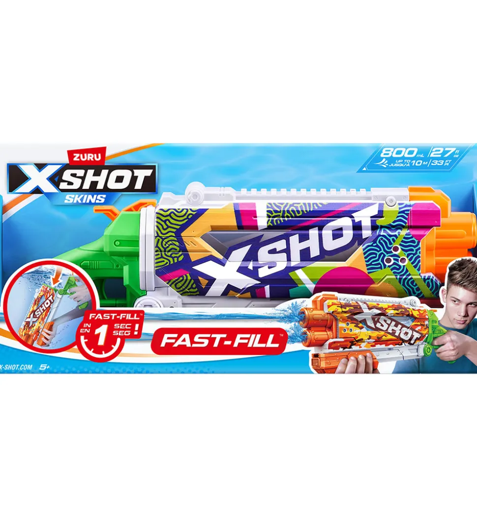 X-SHOT Vandpistol - Skins Pump Action Fast-Fill - 800 ml - Rippl